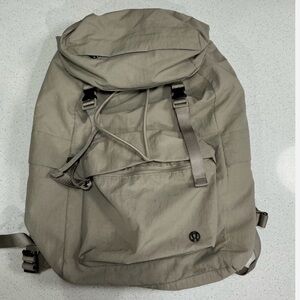 Lululemon On My Level Rucksack Backpack 18L Greige 10.5" x 3.5" x 17.5"